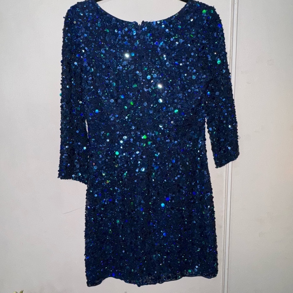 Sean Collection Sapphire Sequin Dress - Picture 4 of 5